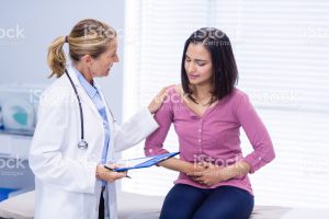 Provider talking to a patient