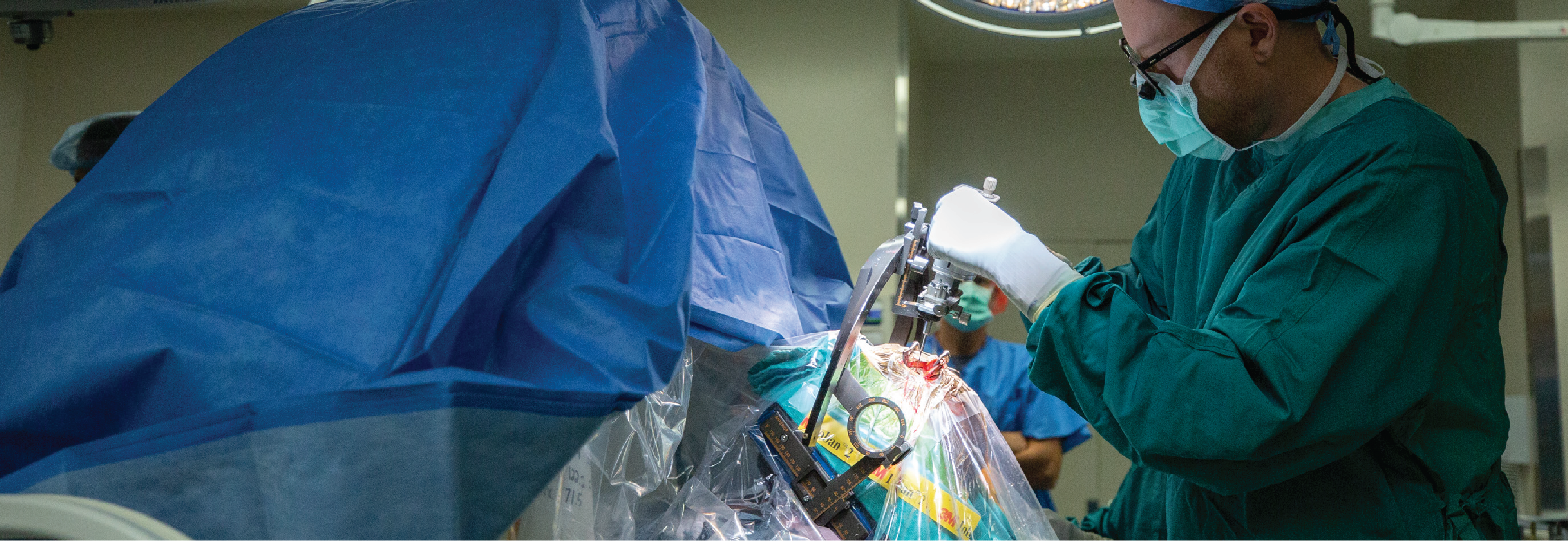 Dr. Southwell during the procedure in the operating room