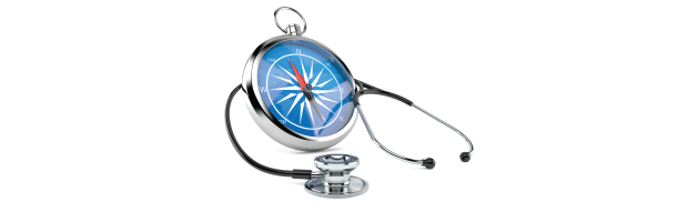 Compass and stethoscope