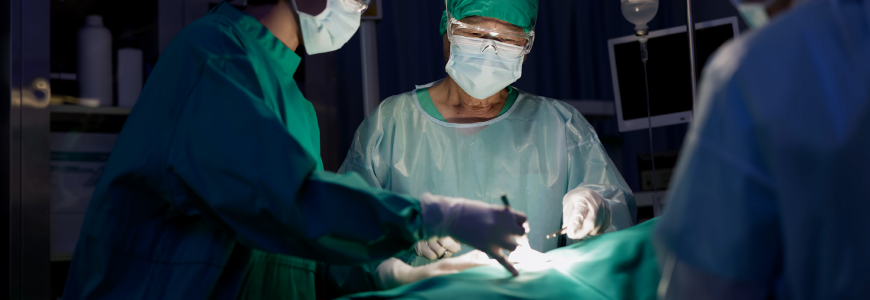 Surgeons in hospital operating room