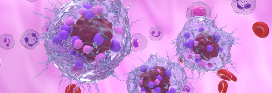 Metastatic neuroendocrine tumor cells in the blood flow