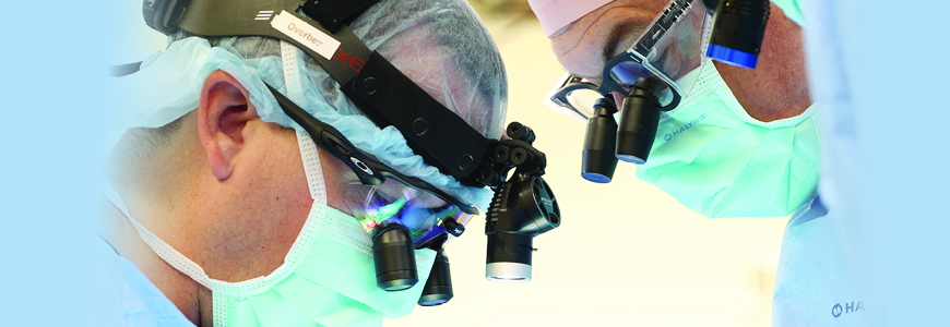 Dr. Overby during surgery