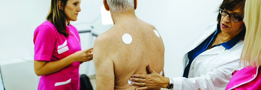 Preparing senior patient for stress test