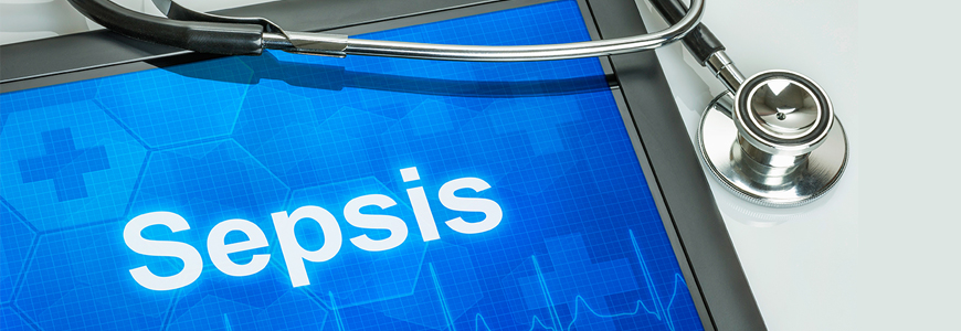 Screen with word Sepsis