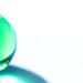 Round green glass object