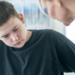 Provider examining peds patient