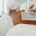 Injection in a patient's knee