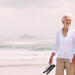 Portrait of a woman with her daughter and mother at the beach
