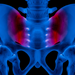 Color xray of lower spine